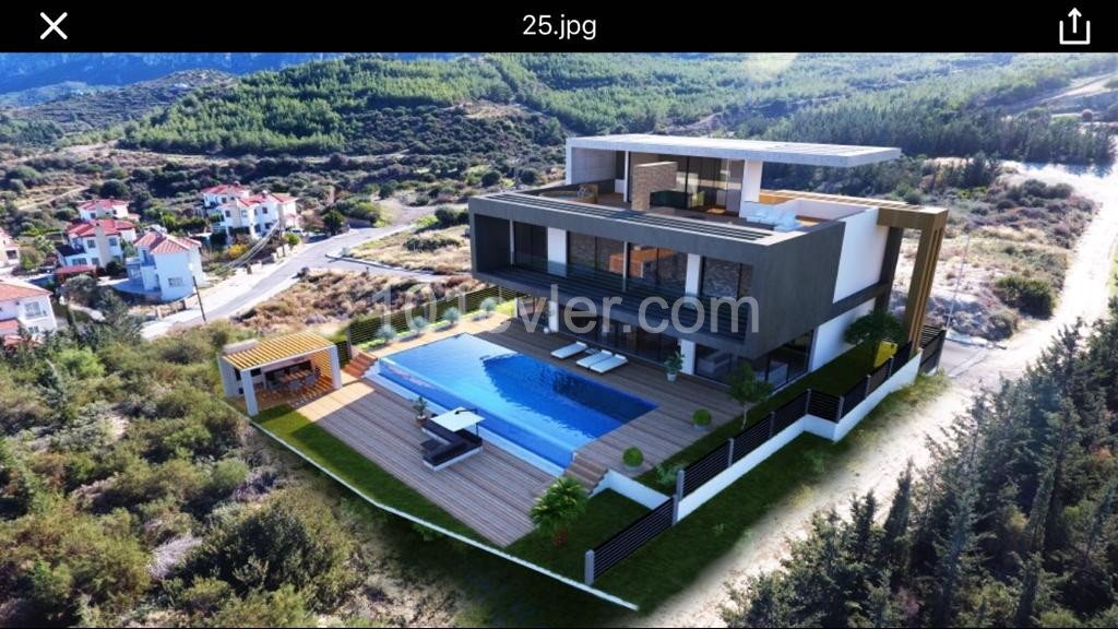 5 Bedroom Villa for sale 919 m² with fireplace in Edremit, Girne, North Cyprus